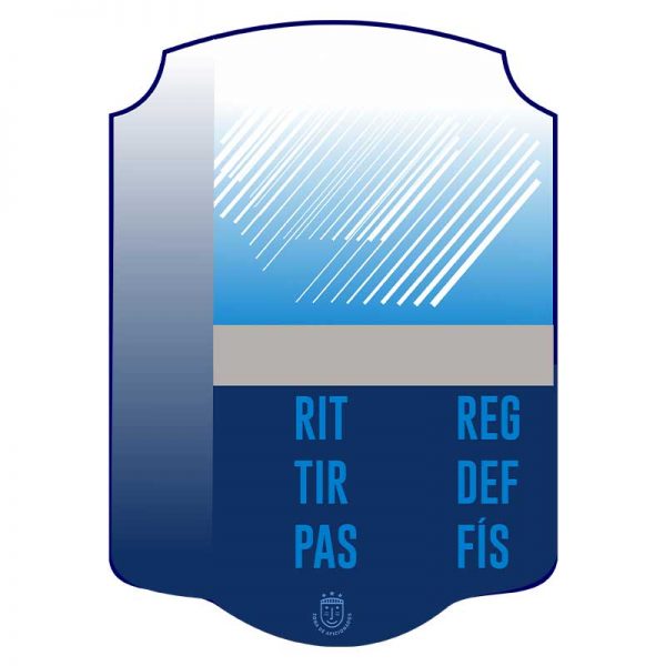 Carta fifa personalizada azul