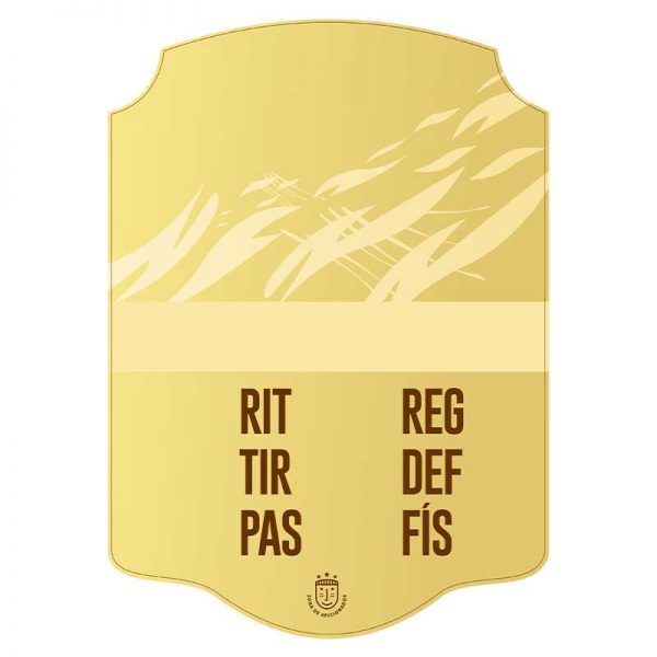 Carta FIFA personalizada oro